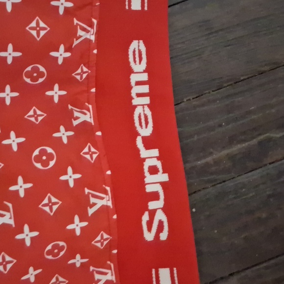 Louis Vuitton Supreme Red Monogram Bomber Jacket - Picture 3 of 3